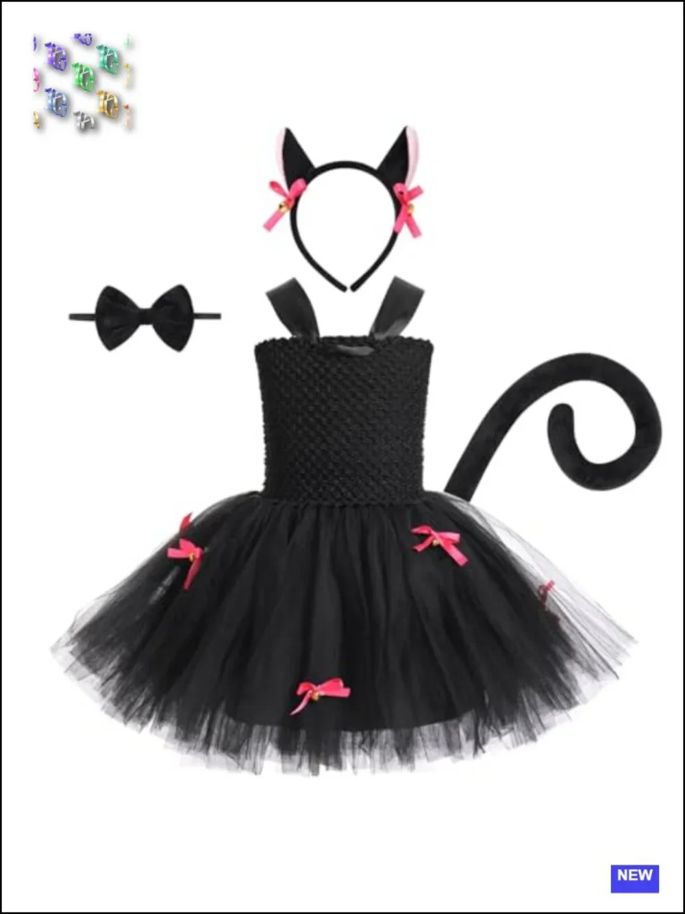 Jungle Safari Girls Tutu Costume Dress with Headband and Tail for Halloween